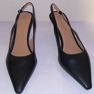 Black Slingback Women's Shoes